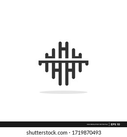 vector logo with modern shapes, unique, and clean, line, music logos