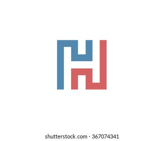 Vector logo in a modern style. The stylized letter H