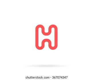 Vector logo in a modern style. The stylized letter H
