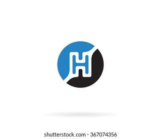 Vector logo in a modern style. The stylized letter H