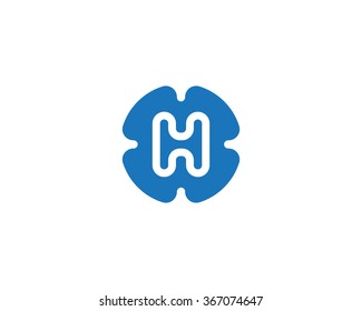 Vector logo in a modern style. The stylized letter H