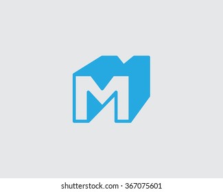 Vector logo in a modern style. The stylized letter M