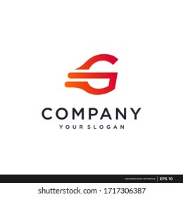 logotipo vectorial con forma moderna, única y limpia de cohete, tecnología, marca, empresa