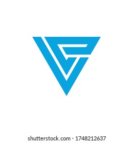 vector logo of a modern v letter