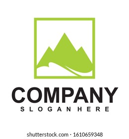 vector logo modern, Vintage label, hand drawn on the theme of Hiking, Mountaineering, Hunting. Outdoor recreation, adventure in the mountains.
