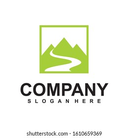 vector logo modern, Vintage label, hand drawn on the theme of Hiking, Mountaineering, Hunting. Outdoor recreation, adventure in the mountains.