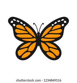 Vector Logo Of Monarch Butterfly.