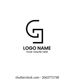 Vector logo with monogram concept with letter G shape and number 9