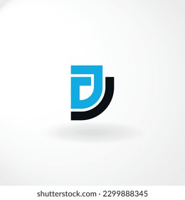 Vector Logo - Monogram Letter A and J - Abstract Style Logo