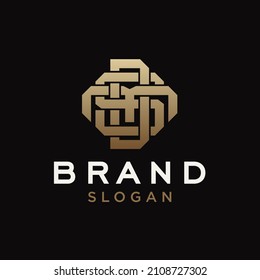 logotipo de vectores letra monocálmica mds logotipo