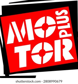 Vector logo of Motor Plus, a well-known automotive media and magazine brand in Indonesia.