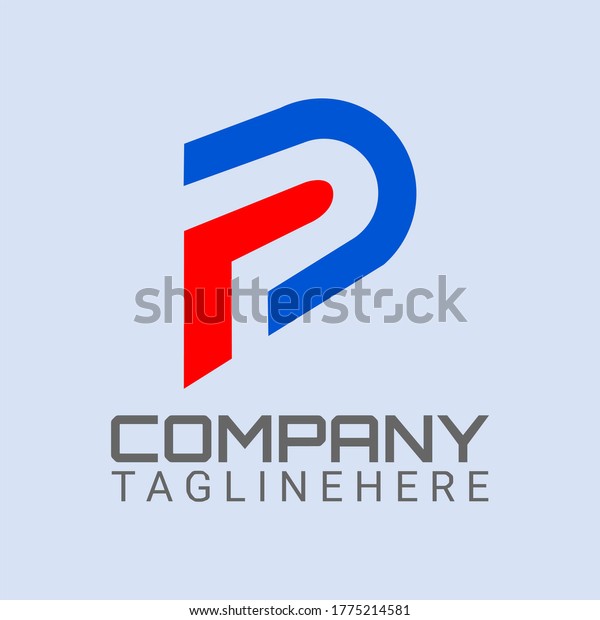 Vector logo for motor racing, motocross, car\
racing and motorcycle clubs with illustrations of racing helmets or\
racing tracks which are the initials of the red and blue \