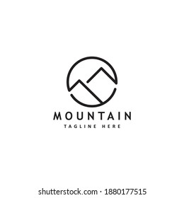 Vectorlogo-Gebirgsdesign-Natur