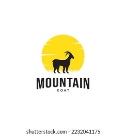 Vector Logo of Mountain Goat and goat farm.