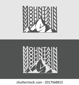 Montaña del logotipo del vector buena para el exterior o explorar la naturaleza
