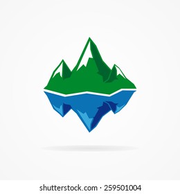  Vector logo of the mountain and iceberg 