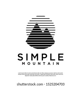 vector logo mountain landscape concept
