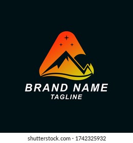 logotipo vectorial para marca montañista