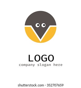 Vector logo Mouse and cheese. Modern vector illustration for web and mobile. Business icon for the company.