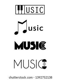 vector logo music, music icon, idea, illustration on white background 