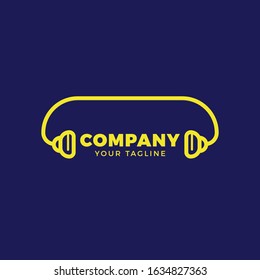 Vector logo music monoline style logo