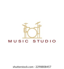 Vektorlogo-Musik-Studio-Sound-Vektorgrafiken, Abzeichen, Logos, Embleme. Tonstudio-Schallplattenemblem.music grafik.Vektorgrafik