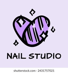 Vector logo of nail care Studio, nail polish
