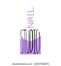Vector logo of nail care Studio, nail polish