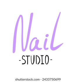 Vector logo of nail care Studio, nail polish
