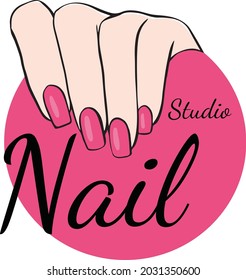 Vector logo for nail salon.