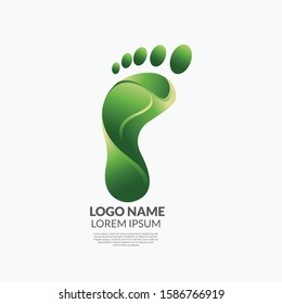 Vector logo name of a footprint. company logos, products, finance and multimedia