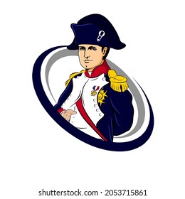 logotipo vectorial napoleón en círculo