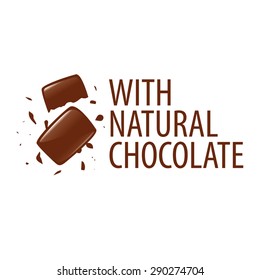vector logo with natural dark chocolate