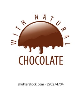 vector logo natural melting chocolate