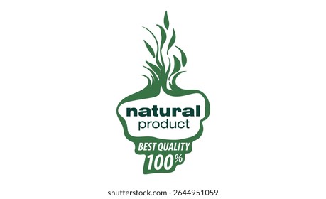 Vector logo of a natural product, hand-drawn in an artistic style