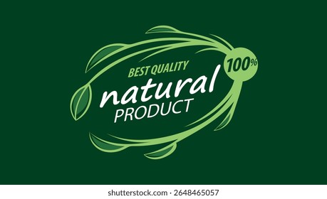Vector logo of a natural product, hand-drawn in an artistic style