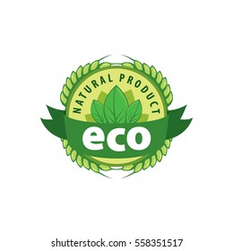 vector logo natural products, illustration, emblem, corn