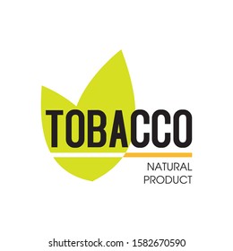 Vector logo for natural tobacco products, goods