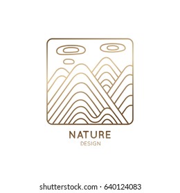 Vector Logo Nature Elements On White Stock Vector (Royalty Free) 640124083