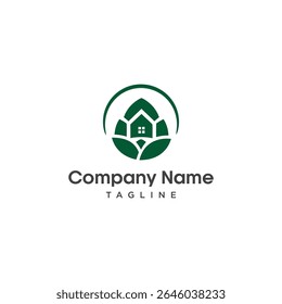 vector logo nature home pine. logo templates