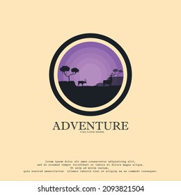 Logo vector de la naturaleza de la ilustración logotipo simple bueno para el exterior