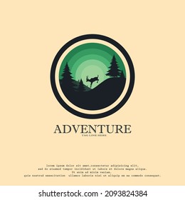 Logo vector de la naturaleza de la ilustración logotipo simple bueno para el exterior