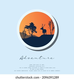 Vector logo nature ilustration logo simple good for outdoor