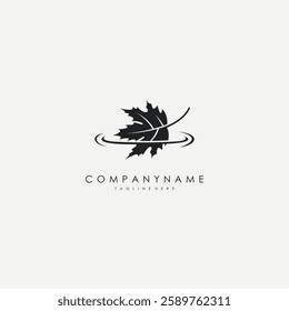 vector logo nature maple leaf.concept logo