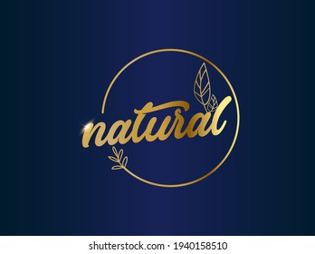 Vector logo of nature. Simple logotype of winter garden, round lake. vector abstract gradient illustrations