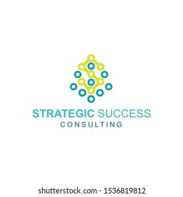 vector logo network marketing design icon template
