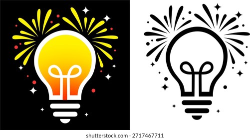 Logotipo de Vector Año Nuevo Idea Nueva
