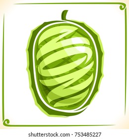 Vector logo for Noni Fruit, label with one eriobotrya japonica for package of fresh juice or ice cream, price tag with original font for word noni inscribed in fruit shape, sticker for vegan store.