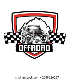 Vector logo of Offroad car suv championship, template for labels, emblems, logo, badges,  merchandise, printing and banner