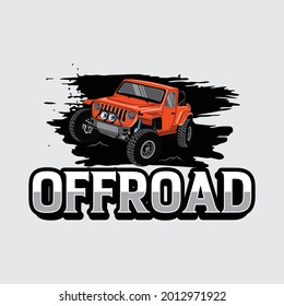 vector logo offroad suv car full color